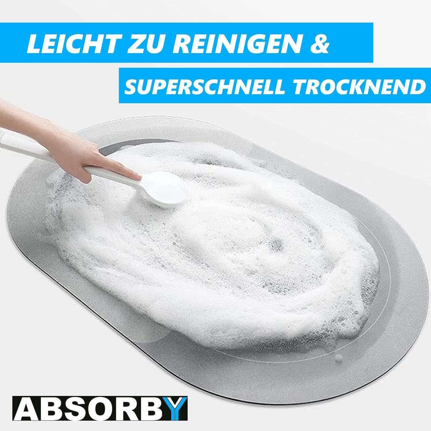 ABSORBY Absorbierende Duschmatte Duschvorleger Badvorleger Badematte Badteppich