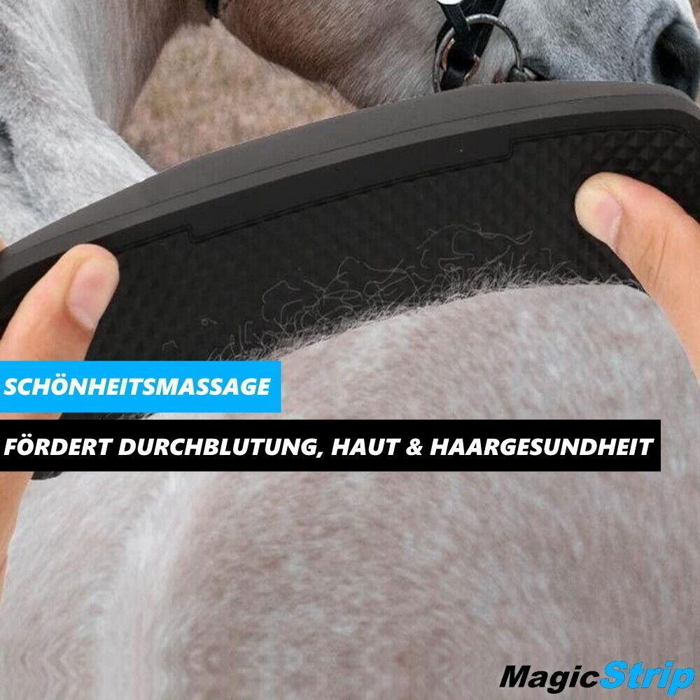 MagicStrip Pferdebürste Kardätsche Pferdekardätsche Pferdestriegel Putzbürste