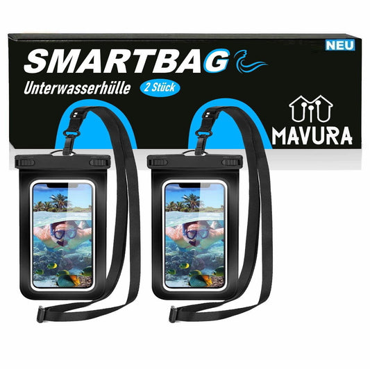 SMARTBAG Handy Schutzhülle Handytasche wasserdicht universal [2er Set]