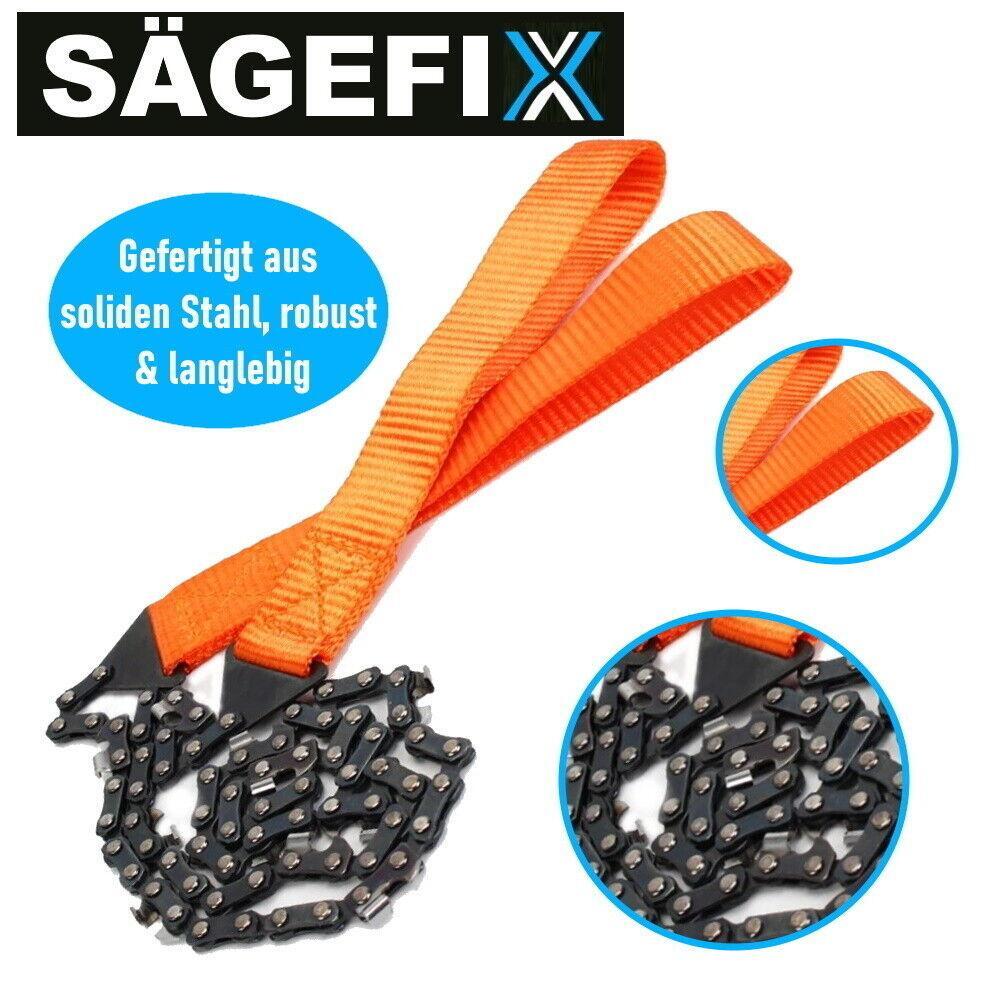 SÄGEFIX Handkettensäge Handsäge Sägeseil Seilsäge EXTREM SCHARF (inkl.Tasche)
