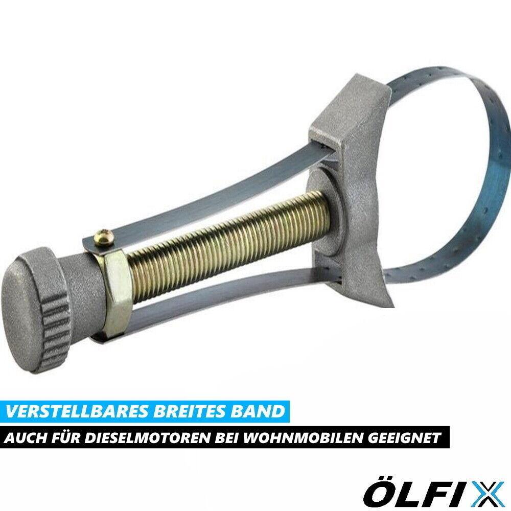 ÖLFIX Ölfilterschlüssel Bandschlüssel Ölfilter Werkzeug Universal Metall 60-110