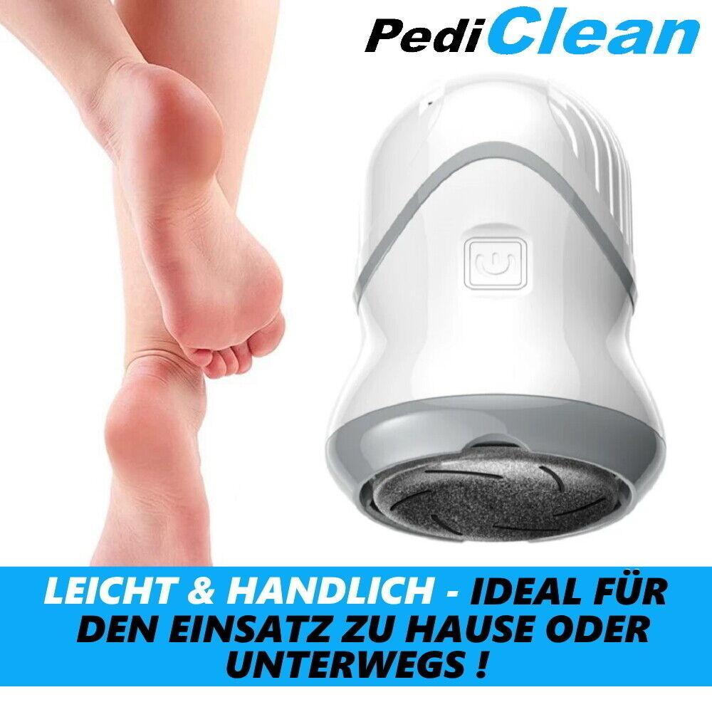 PediClean Elektrischer Hornhautentferner Hornhautraspel wiederaufladbar weiß