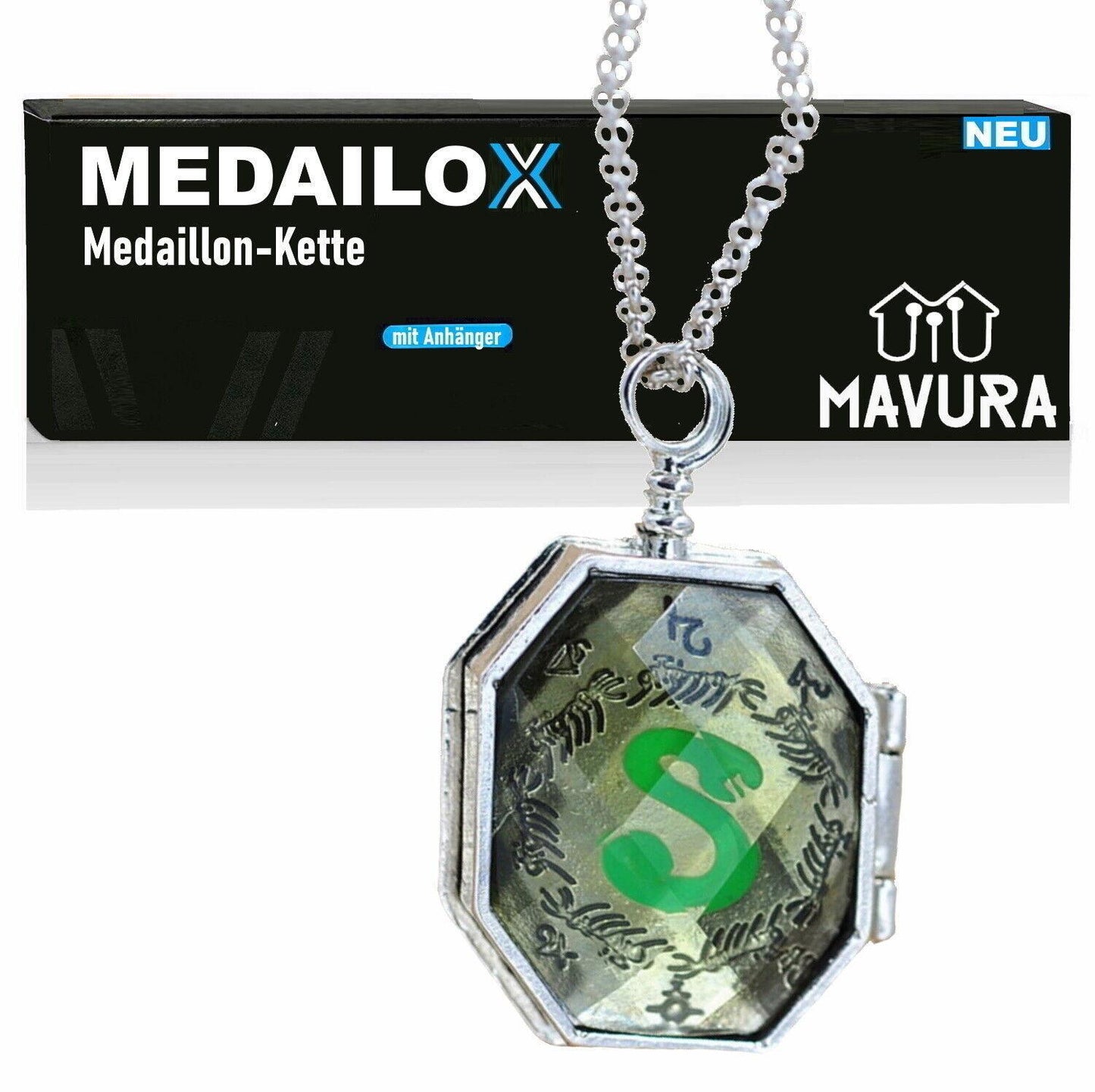 MEDAILOX Schlangen Halskette Medaillon Schlangenkette Fanartikel Merchandise