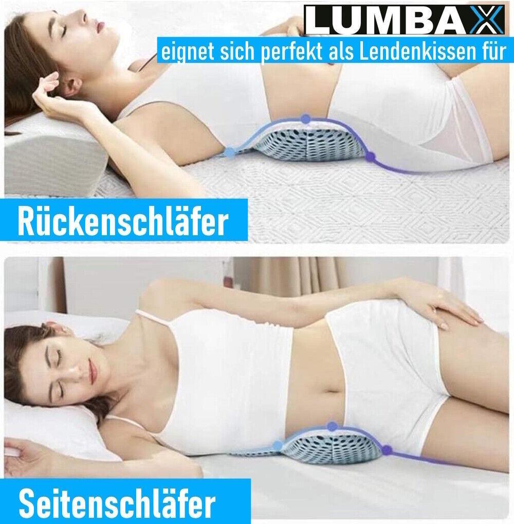 LUMBAX 3D Lumbalkissen Lendenkissen Rückenkissen Rückenschläfer & Seitenschläfer