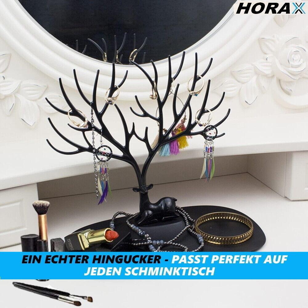 HORAX Schmuckständer Schmuckhalter Kettenständer Hirsch Geweih Baum Schmuckbaum