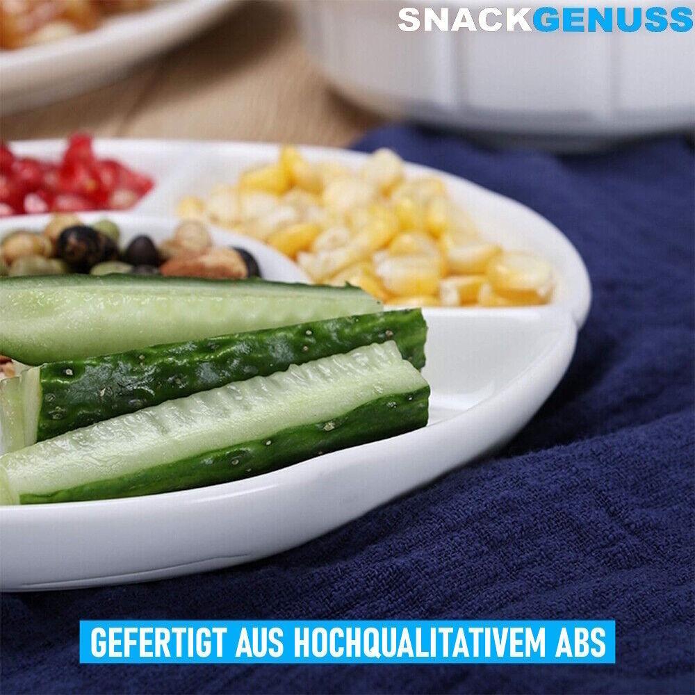 SNACKGENUSS Snackteller Snackschalen Serviertablett Snacktablett Dipschalen 2er