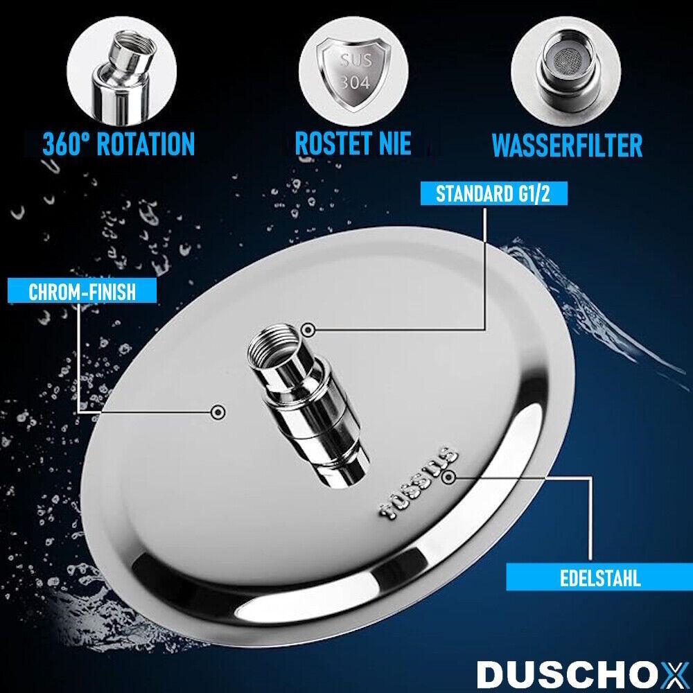 DUSCHOX Duschkopf Regendusche XXL Edelstahl Wasserfall Duschbrause Anti-Kalk