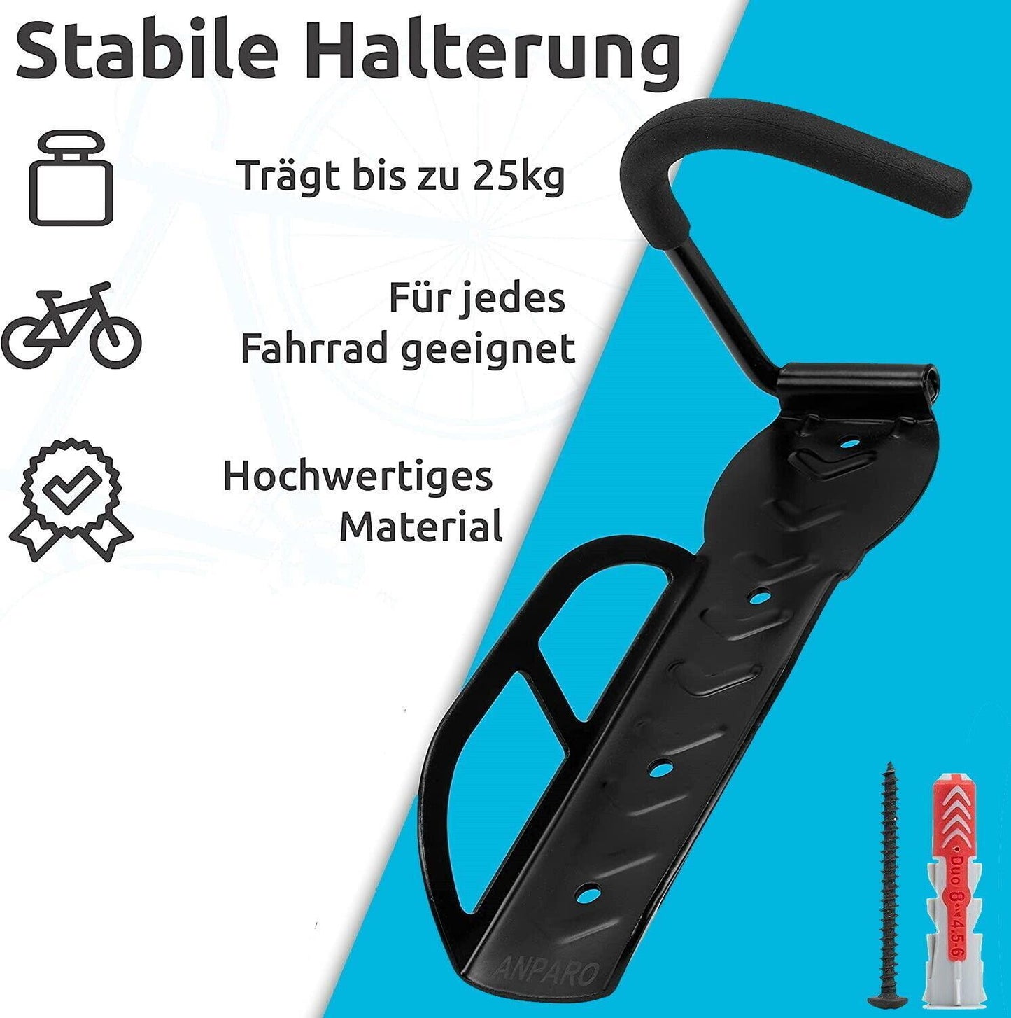 MAVURA Fahrrad Wandhalter Fahrradhaken Radhalter Fahrradaufhängung Wandhalterung