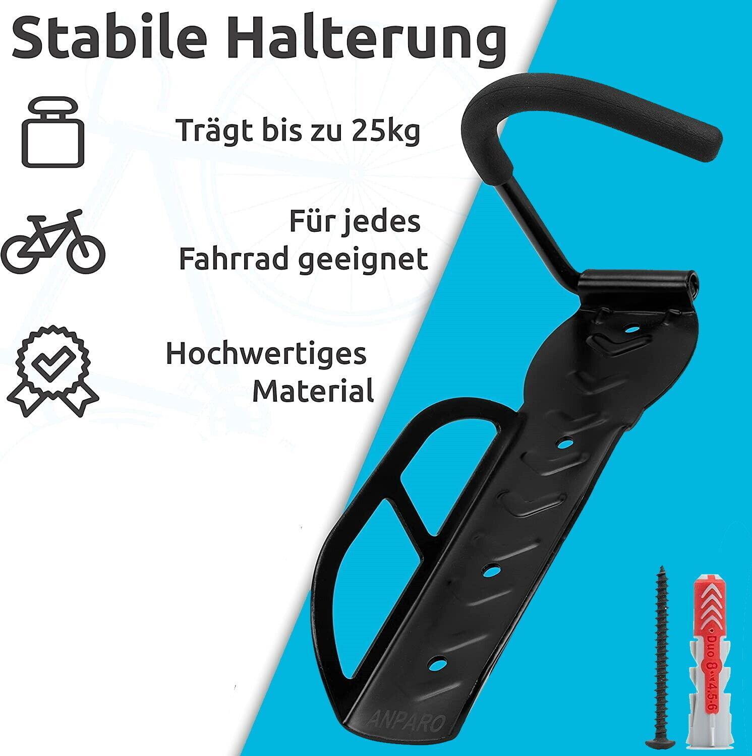 MAVURA Fahrrad Wandhalter Fahrradhaken Radhalter Fahrradaufhängung Wandhalterung