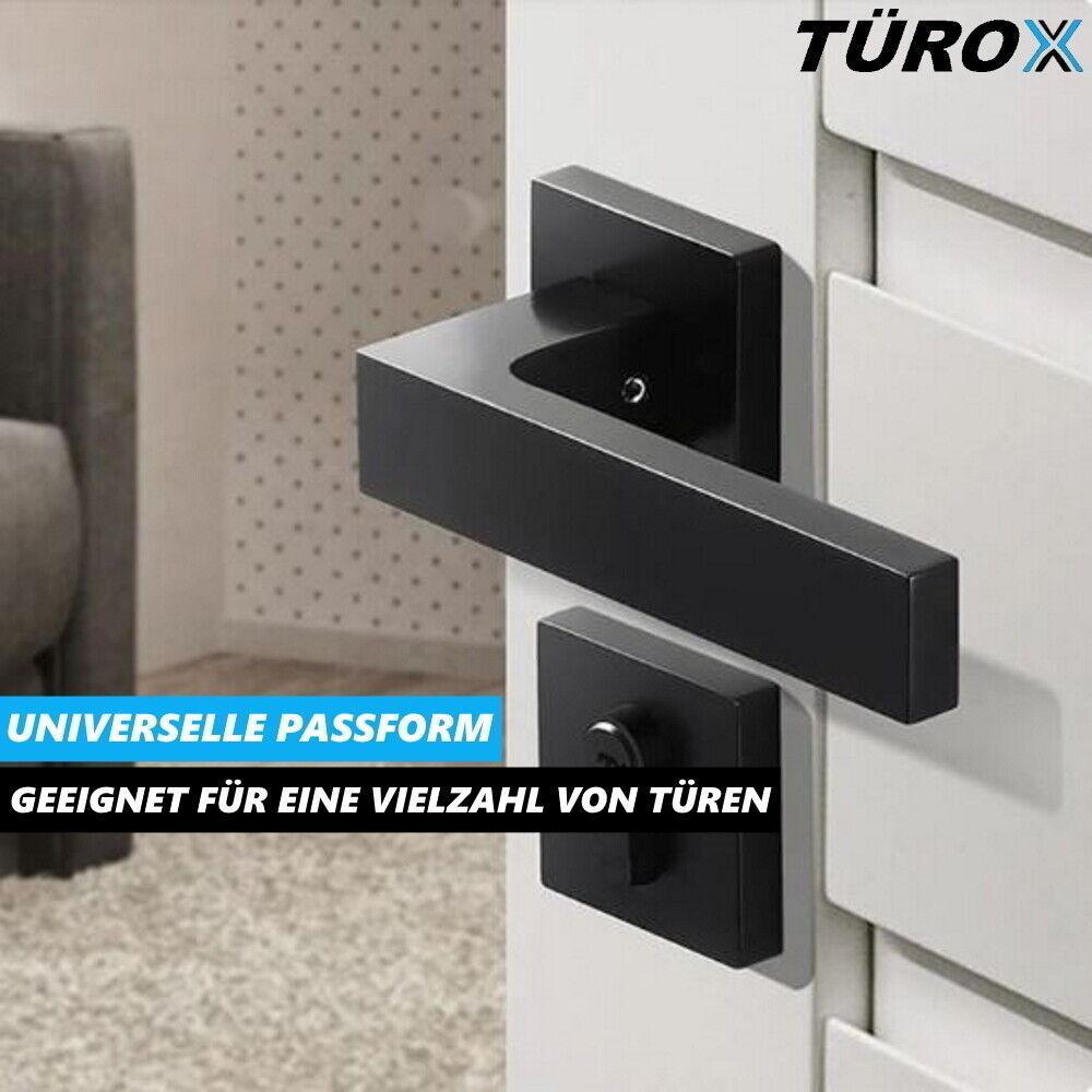 TÜROX Türgriff Set Türklinke Türdrücker Türbeschlag Rosettengarnitur schwarz