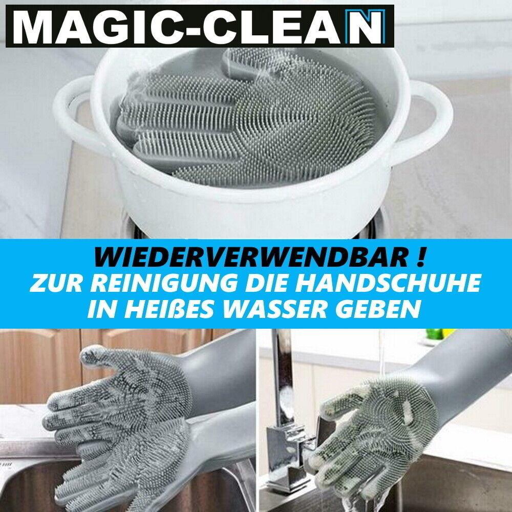 MAGIC-CLEAN Magische Silikon Handschuhe Geschirrspülen Geschirrspülhandschuhe