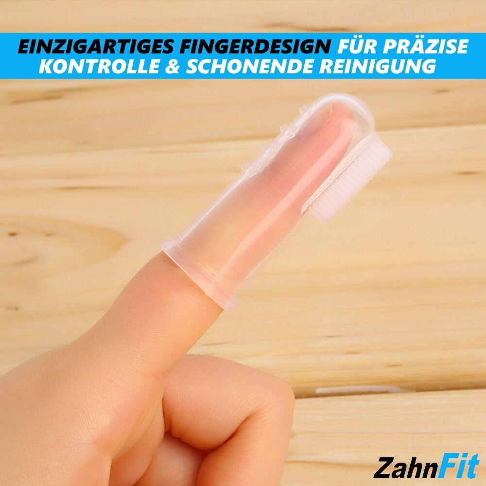 ZahnFit Baby Zahnbürste Fingerzahnbürste Kinder Zahnpflege 0-24 Monate [3 Stück]