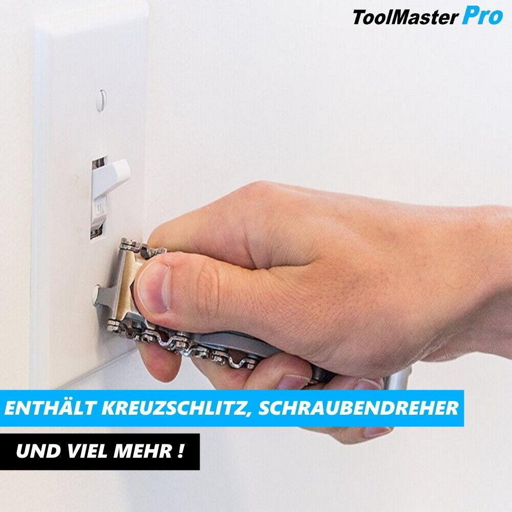 ToolMasterPro Edelstahl Multitool Armband Werkzeug Silber Geschenk Männer 29in1