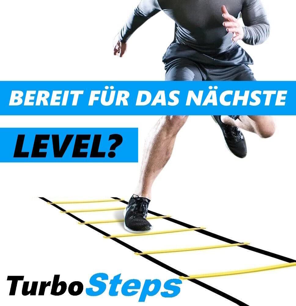 TurboSteps Profi Koordinationsleiter Trainingsleiter Fußball Sportler mit Tasche