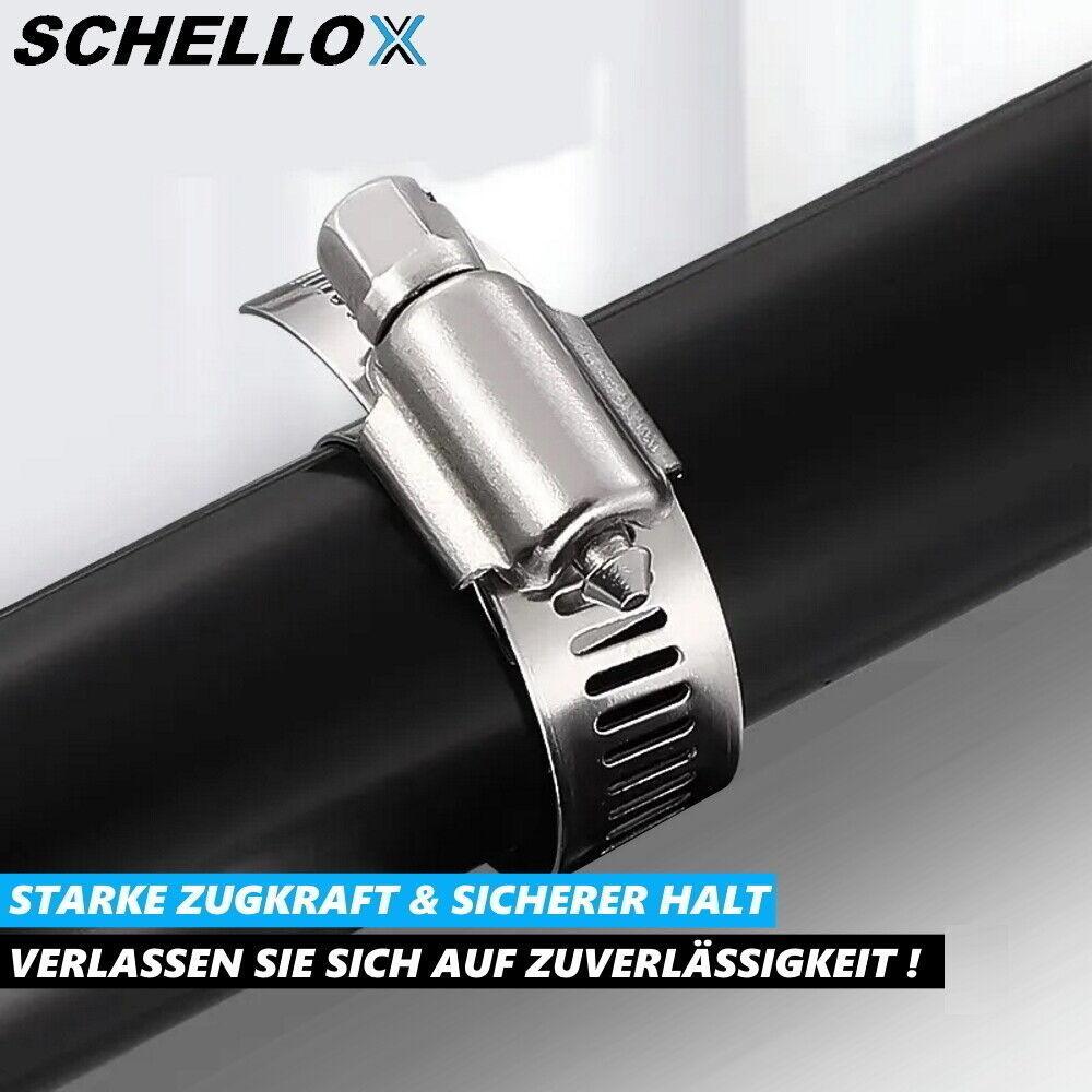 SCHELLOX Schlauchschellen Set Rohrschellen Edelstahl Schlauchklemmen [20x]
