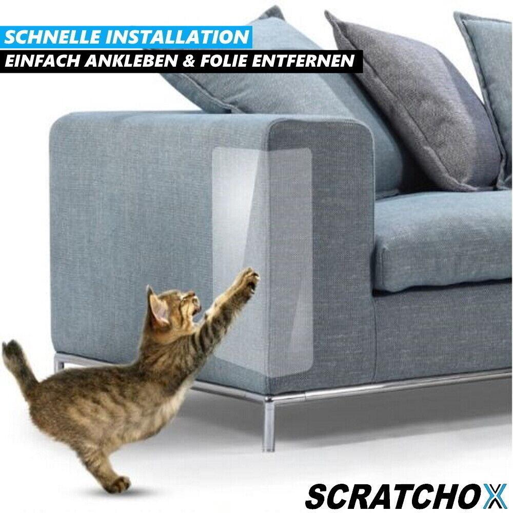 SCRATCHOX Kratzschutz Kratzschutzfolie Sofa Tür Wand Selbstklebend Katze