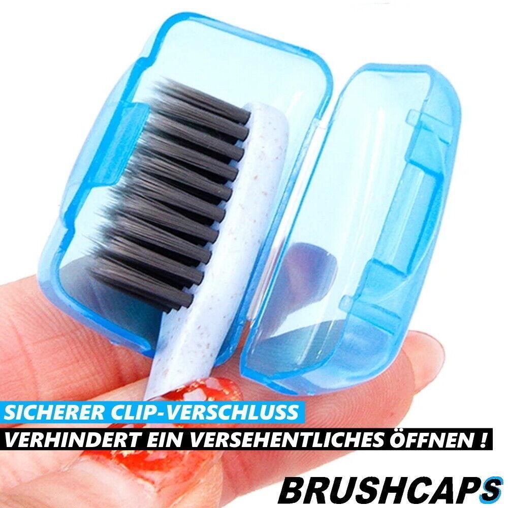 BRUSHCAPS Zahnbürste Schutzkappe Zahnbürstenkopf Hülle Zahnbürstenschutz [4er]
