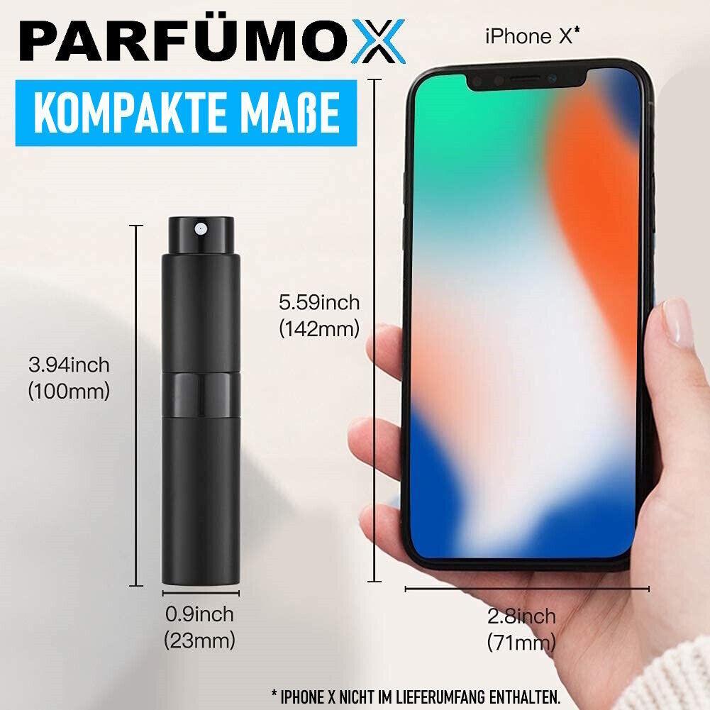 PARFÜMOX Parfüm Zerstäuber Nachfüllbar Reise Tragbar Mini Flakon Sprühflasche