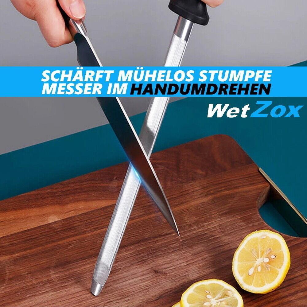 WETZOX Wetzstahl Messerschleifer Wetzstab Messerschärfer Schleifstab dick 29cm