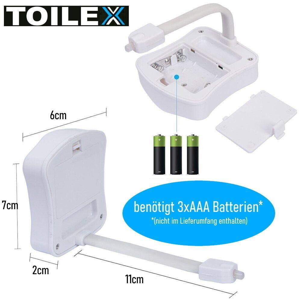 TOILEX LED Toilettenlicht WC Toilettendeckel Licht Klodeckel Nachtlicht Sensor
