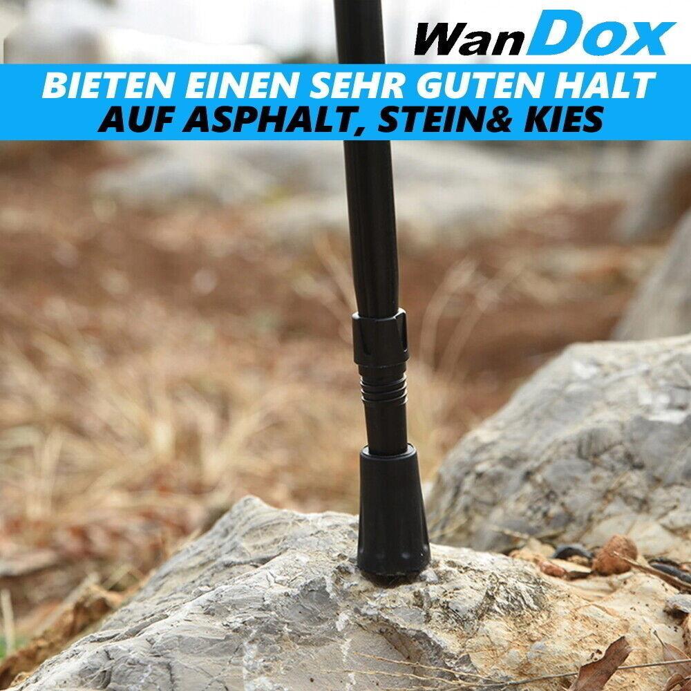 WanDox Wanderstöcke Asphalt Aufsätze [14x] Nordic Walking Gummipuffer Trekking