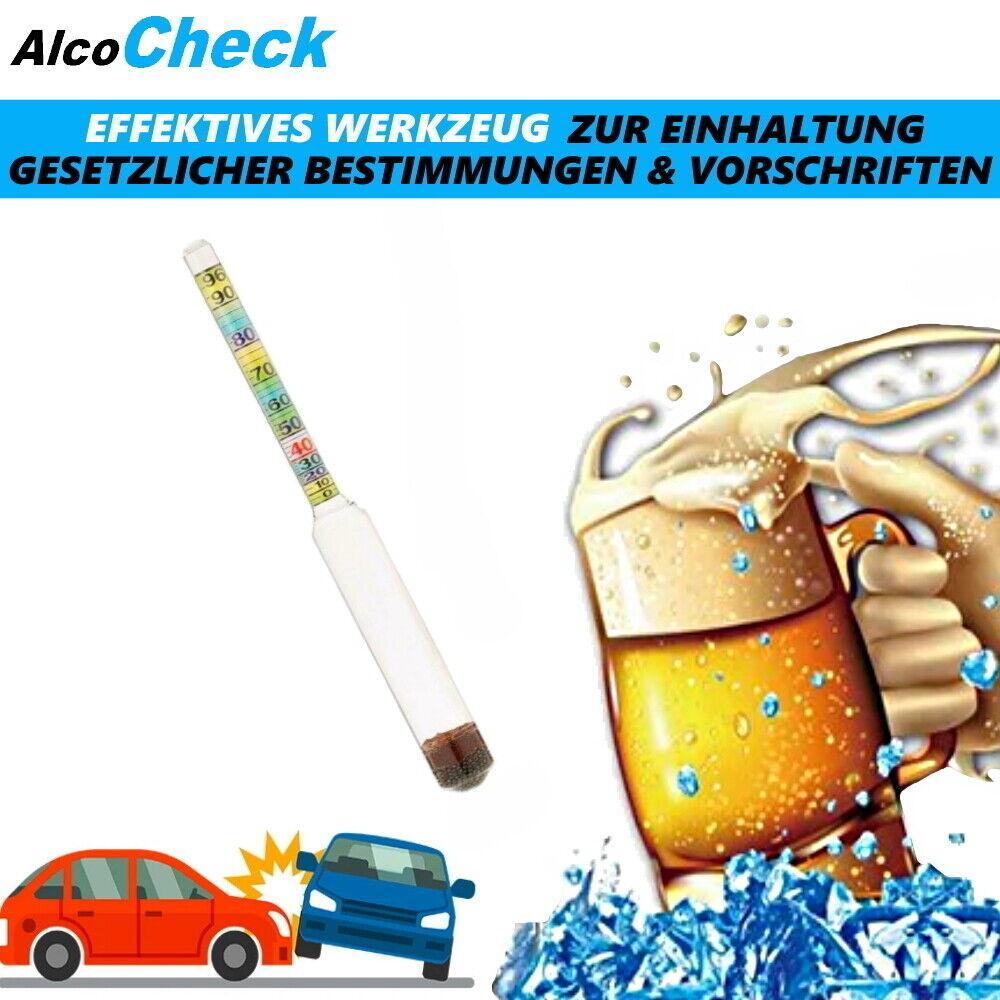 AlcoCheck Alkoholmeter Alkoholmesser Spirtometer Refraktometer Messgerät 0-96