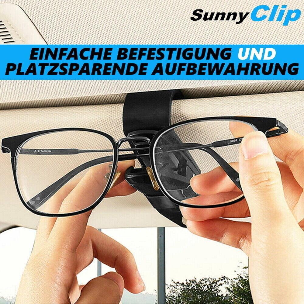SunnyClip Brillenhalter Auto Sonnenblende Sonnenbrillen Kreditkarten Clip 2er