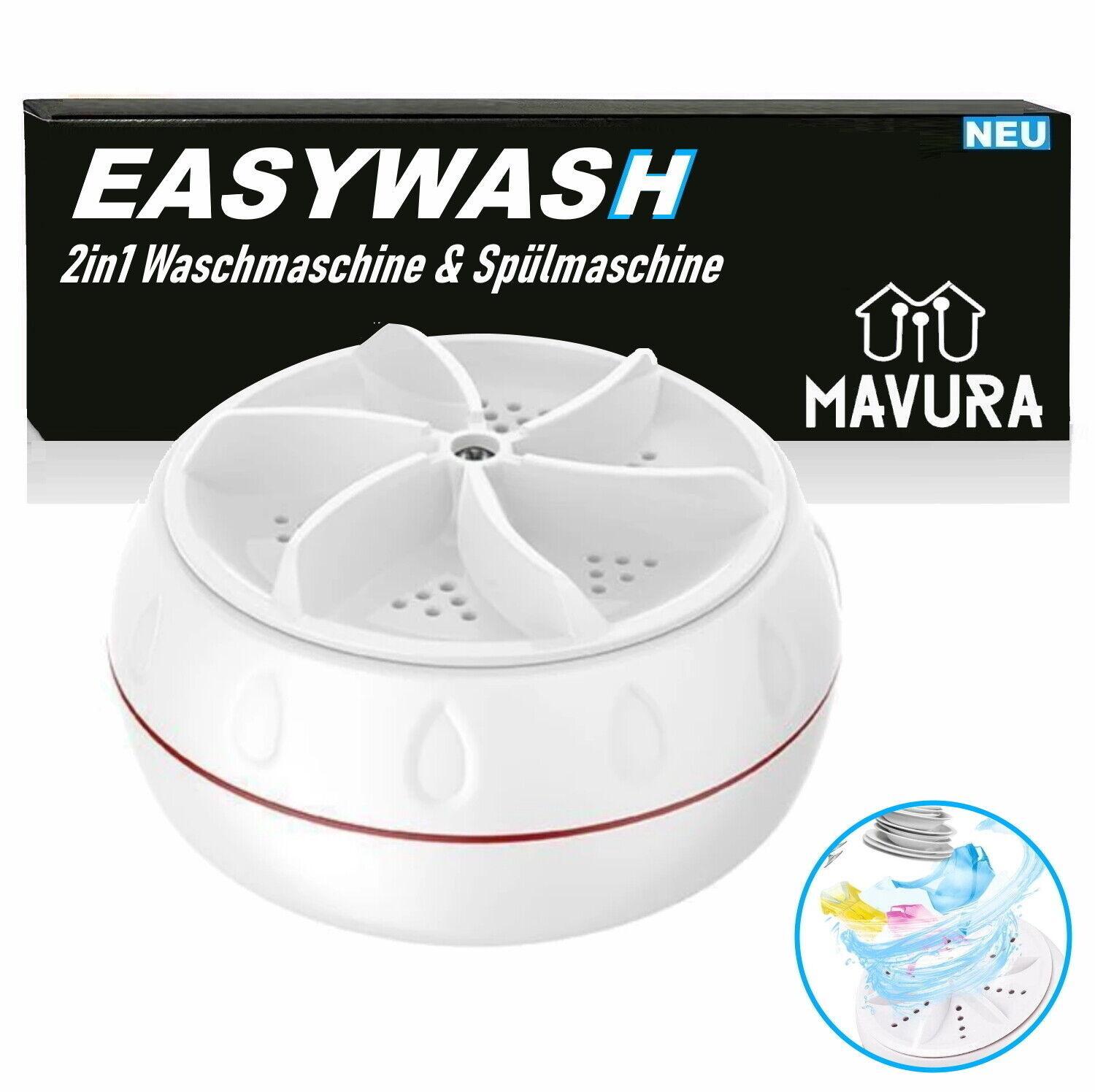 EASYWASH Mobile Waschmaschine Geschirrspüler Mini Reise Camping Waschautomat