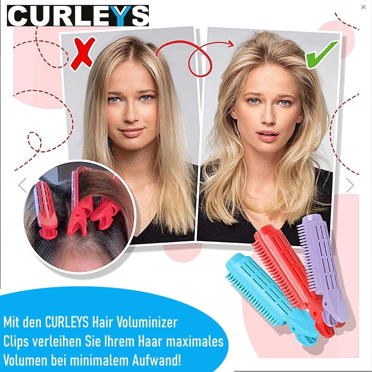 CURLEYS Hair Voluminizing Clips Lockenwickler Haarwurzelclips Haar Volumen [3er]