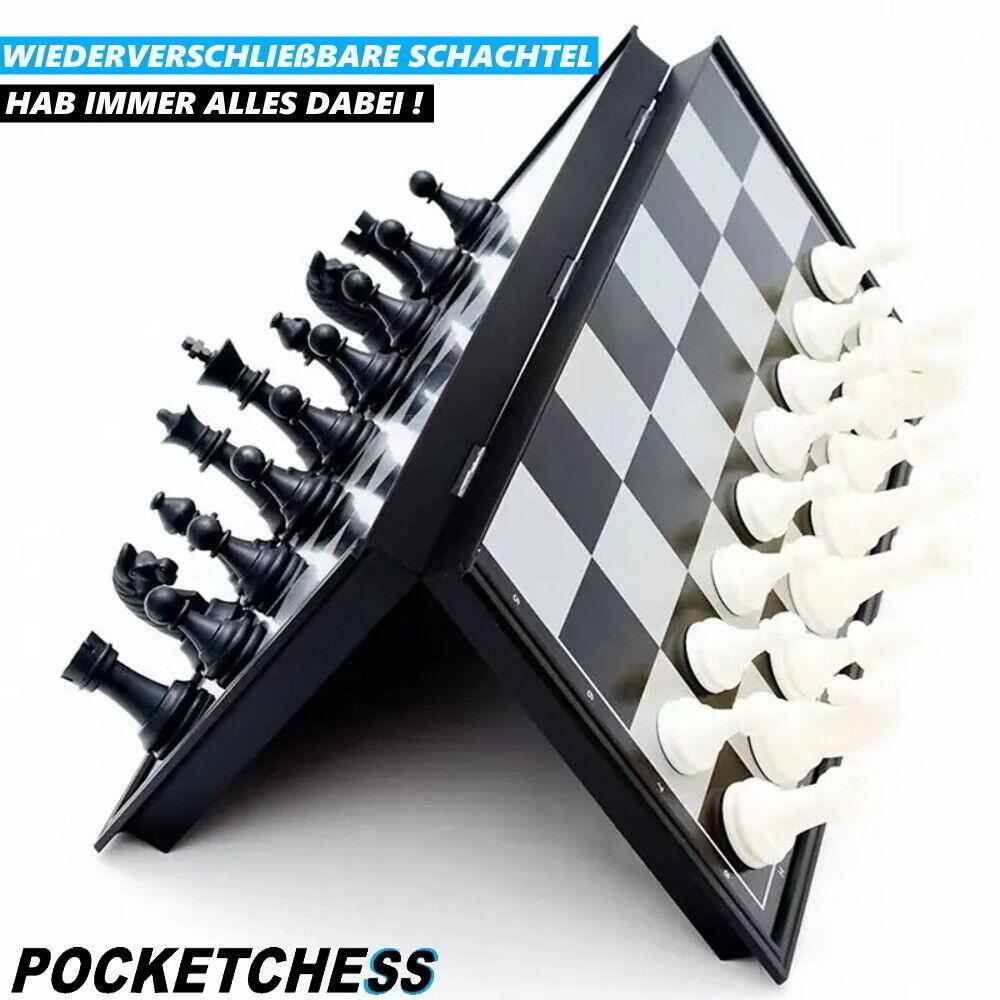 POCKETCHESS Reiseschach Schach Schachbrett Magnetisch klappbar faltbar