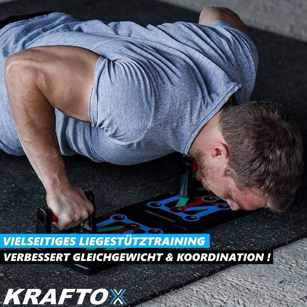 KRAFTOX Mobile Kraftstation Push Up Board Trainingsbank Fitnessgeräte
