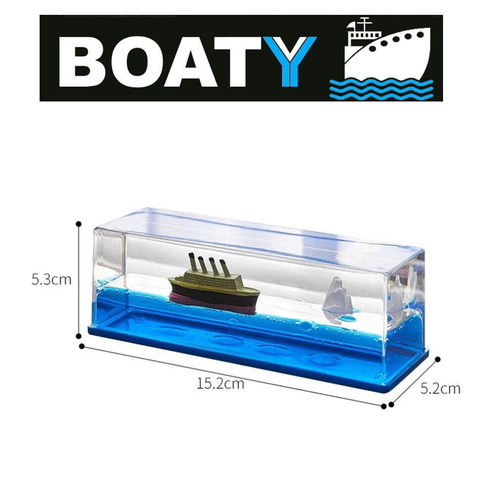 BOATY Unsinkbares Boot Glaskugel Schüttelkugel Deko Boot Geschenk Titanic