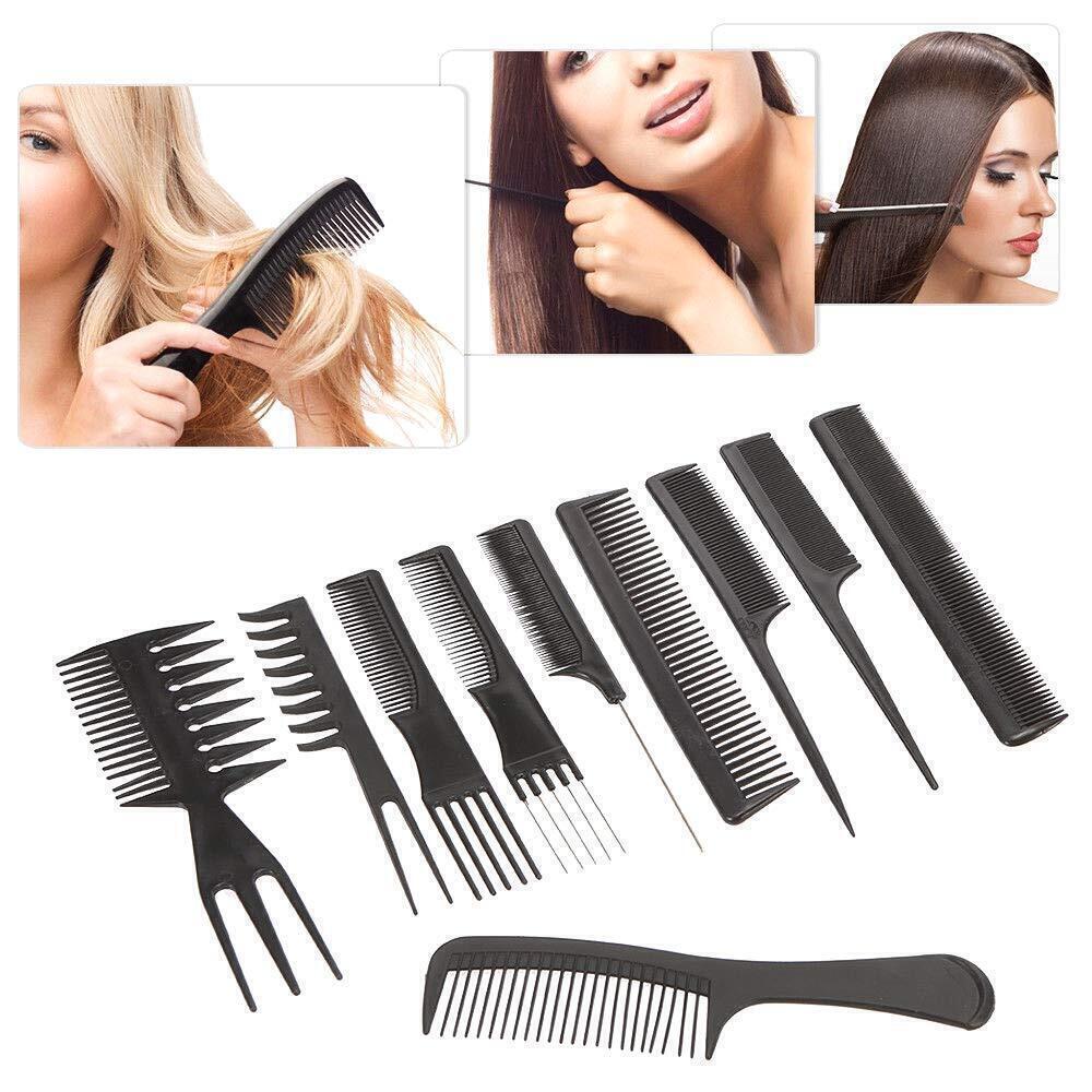 MAVURA Carbon Kamm Haarkamm Frisierkämme Profi Haar Styling Kämme [10er Set]