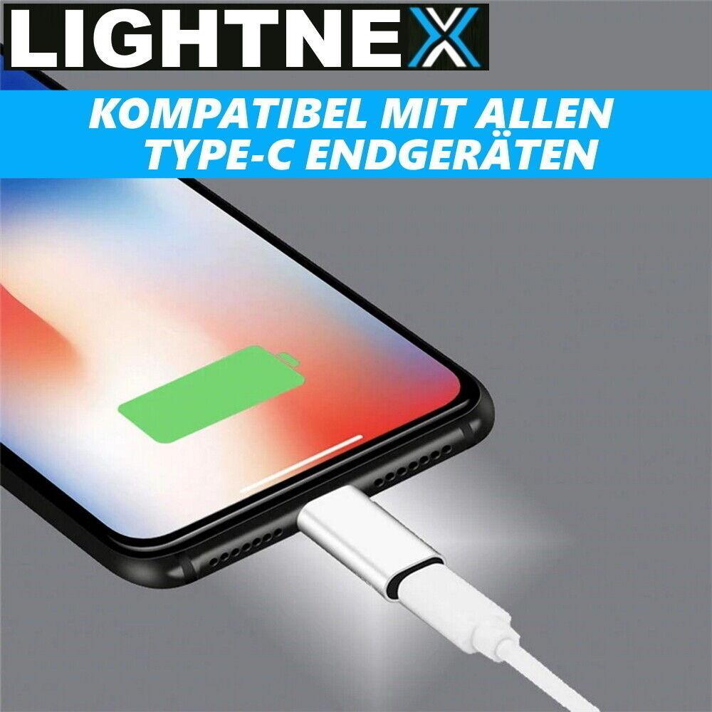 LIGHTNEX 8-Pin auf Type-C Adapter STECKER für Apple iPad 8 9 X 11 12 13 14