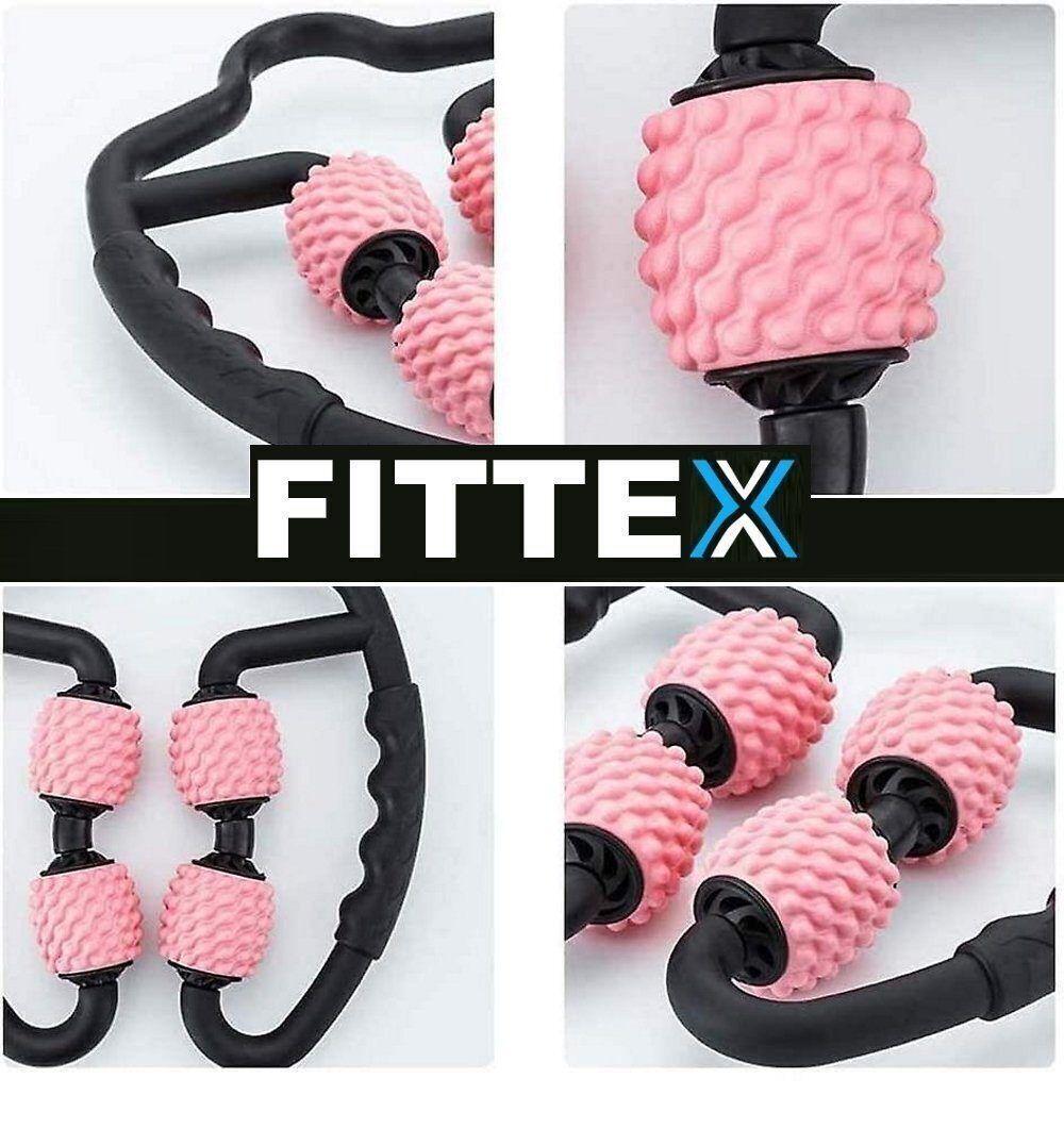 FITTEX Massage Gerät Roller Griff Faszien Muskel Beine Arme Nacken Cellulite