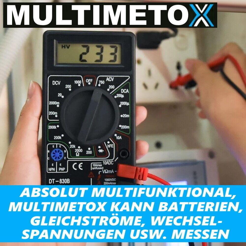MULTIMETOX Digital Multimeter Volt Tester Spannungsmesser Spannungstester Strom