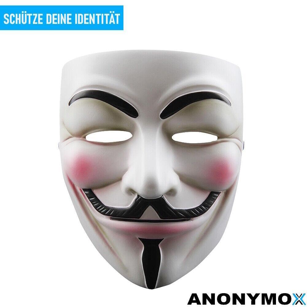 ANONYMOX Guy Fawkes Maske Anonymous Vendetta Halloween Party Fasching Karneval
