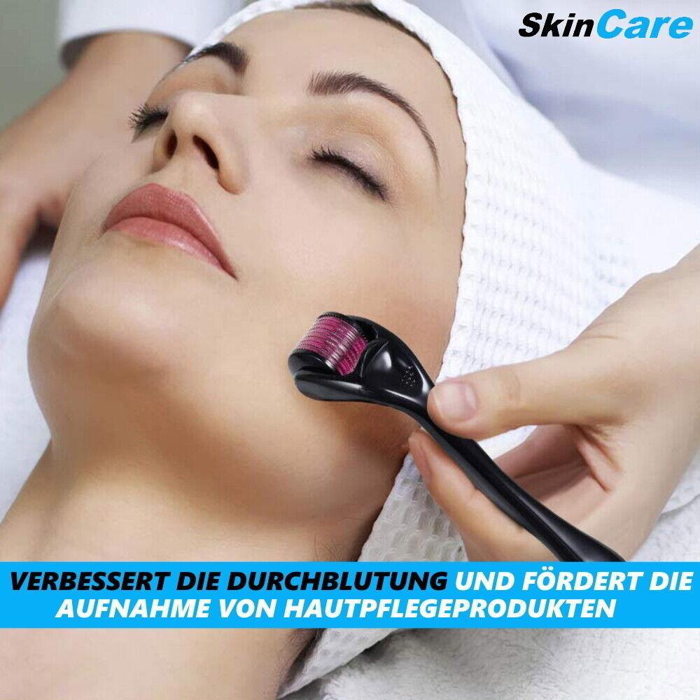 SkinCare Dermaroller Haar Bart Pflege Wachstum Regeneration Microneedling Haare