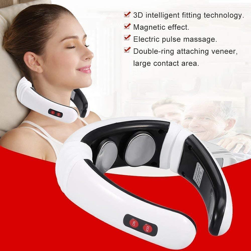 NACKY EMS Nackenmassagegerät Nacken Massage Massagegerät Vibration Wärmefunktion