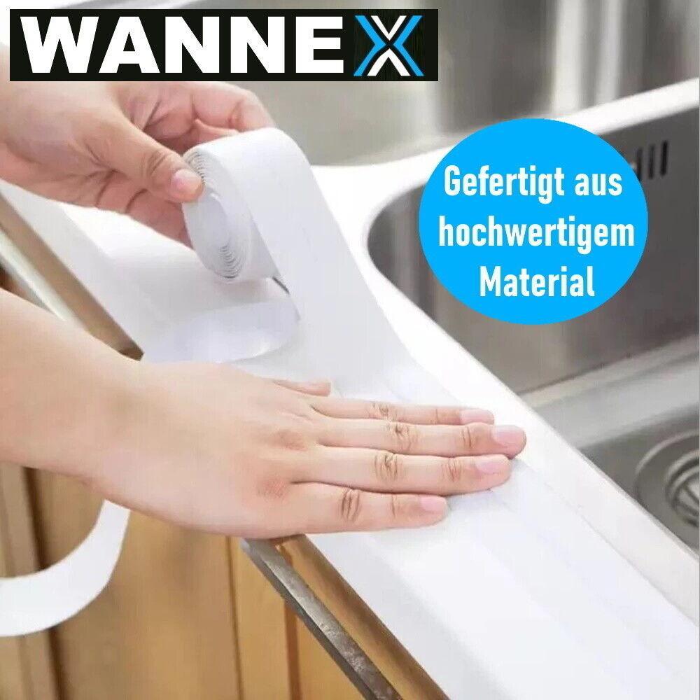 WANNEX Wannendichtband Dichtband Badezimmer Badewanne Dusche selbstklebend 5m