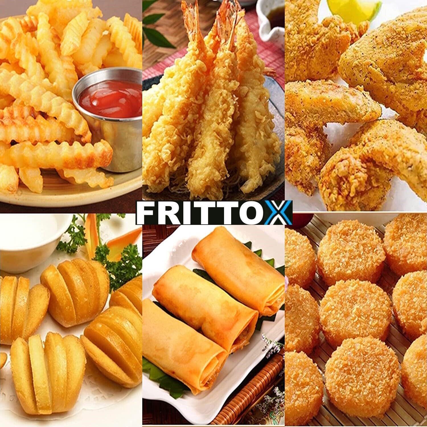FRITTOX Frittierkorb Edelstahl Topf Filtersieb Faltbar Sieb Frittierkörbchen