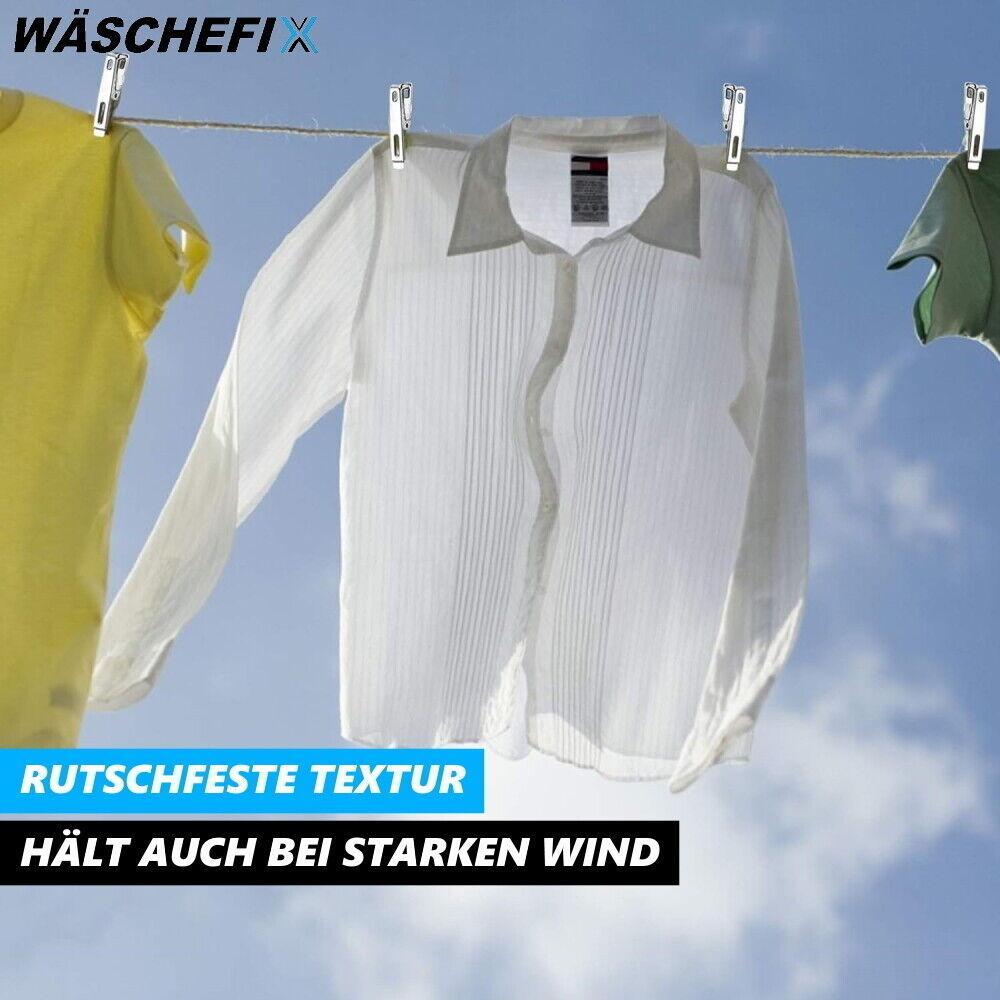 WÄSCHEFIX Edelstahl Wäscheklammern Set Edelstahlklammern Handtuchklemmen Wäsche