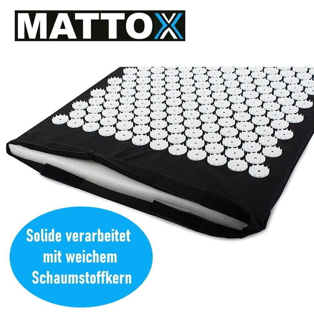 MATTOX Akupressurmatte Fakirmatte Nagelmatte Entspannung Yoga Matte Kissen 2in1