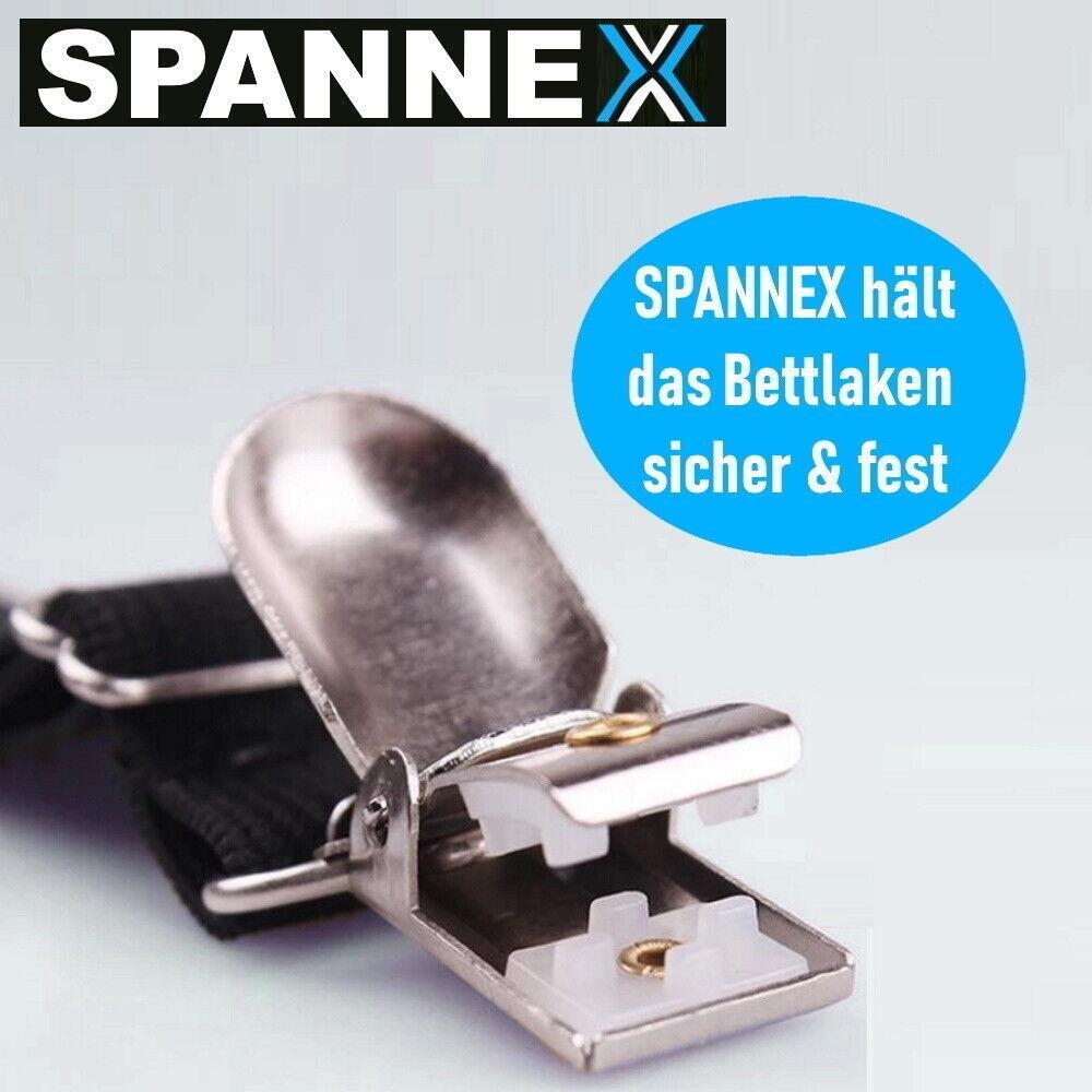 SPANNEX verstellbare Bettlakenspanner Betttuchspanner Lakenspanner bis200cm 8er