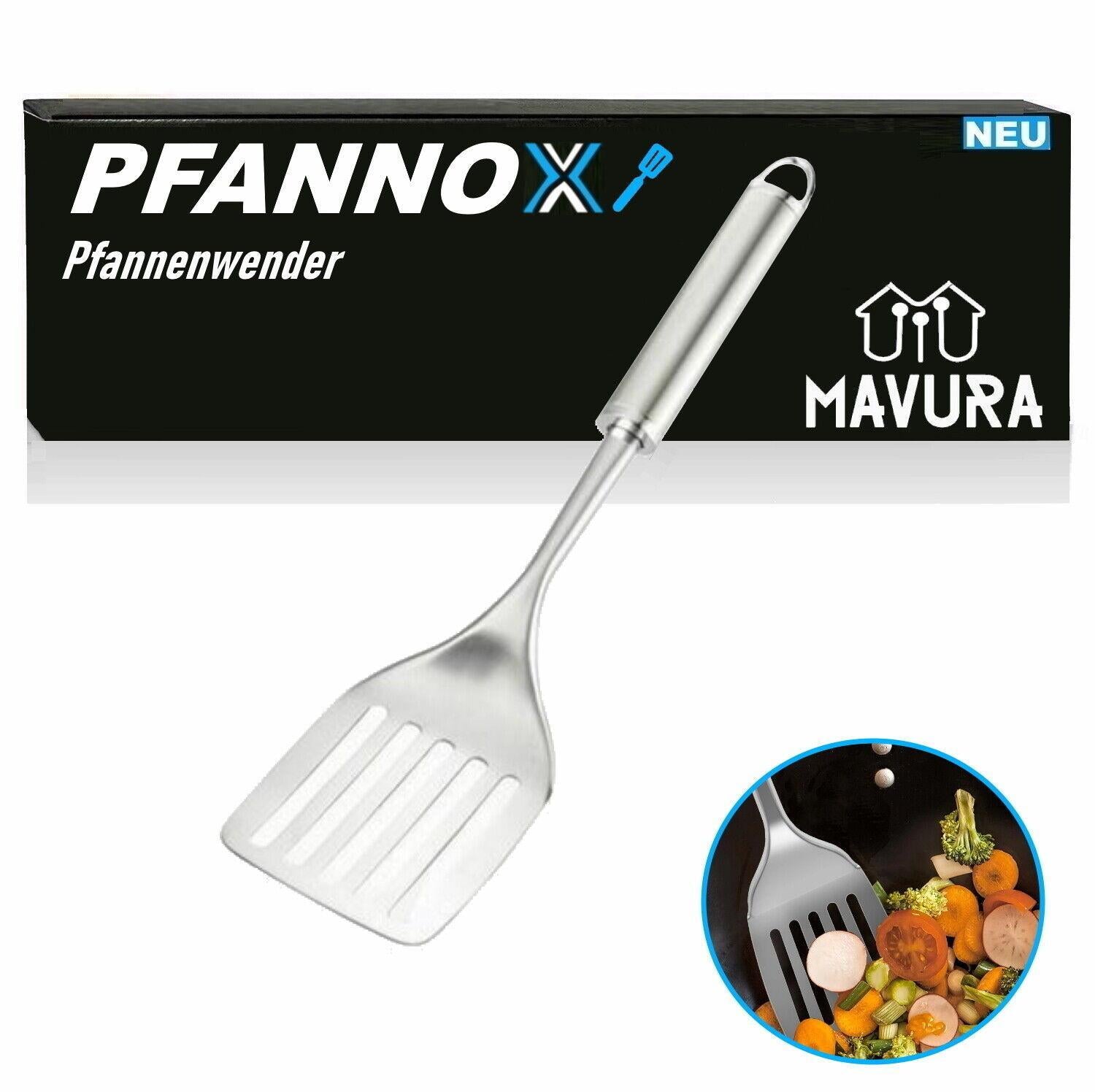 PFANNOX Pfannenwender Edelstahl Pfannenschaufel Fleischwender Küchenhelfer
