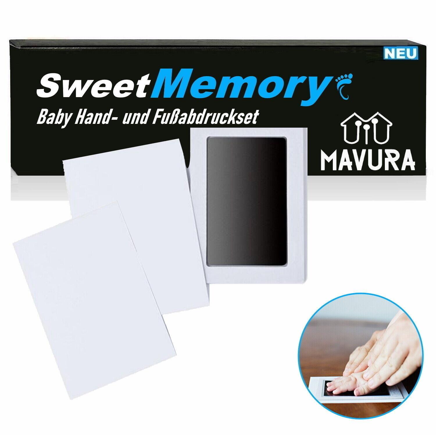 SweetMemory Handabdruckset Fußabdruckset Baby Geburt Muttertag Vatertag Taufe