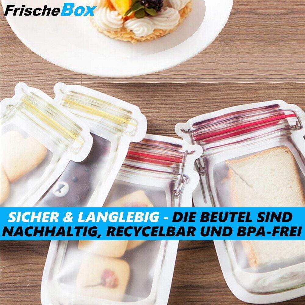 FrischeBox Aufbewahrungsbeutel Lebensmittelboxen Frischhaltedosen Silikon 10er