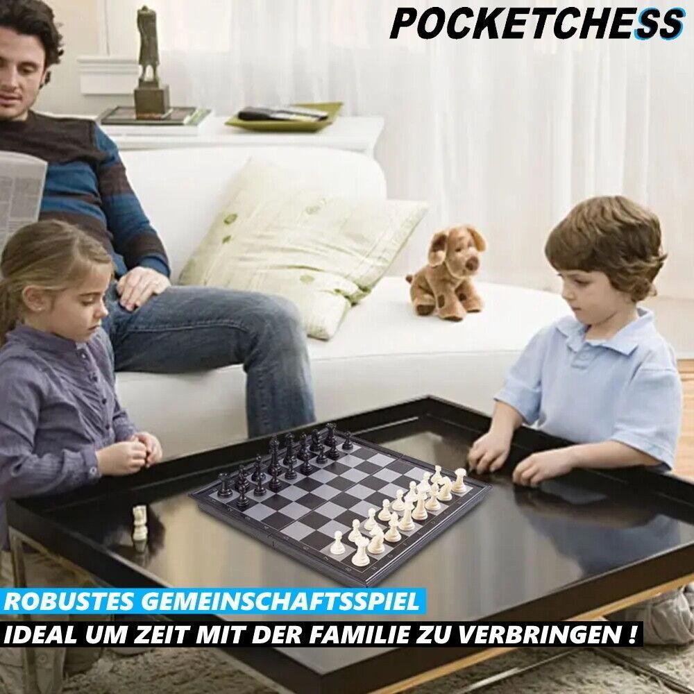 POCKETCHESS Reiseschach Schach Schachbrett Magnetisch klappbar faltbar
