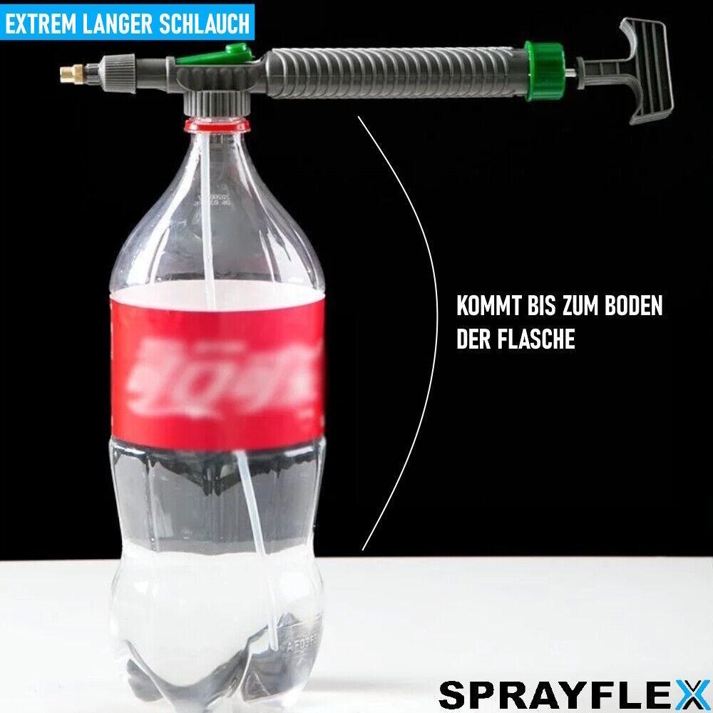 SPRAYFLEX Handsprüher Pumpsprüher Drucksprüher Universal Flaschenaufsatz Pumpe