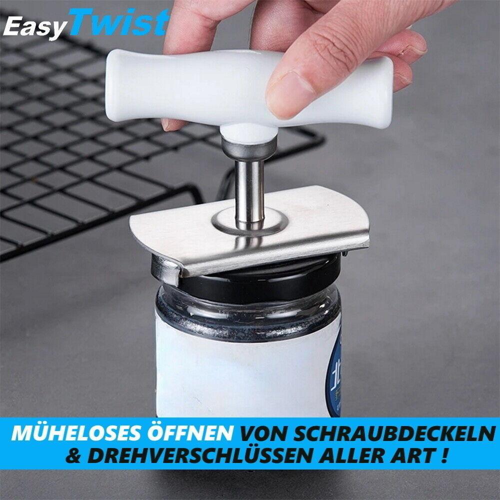 EasyTwist Deckelöffner Glasöffner Schraubdeckelöffner Drehverschlussöffner weiß
